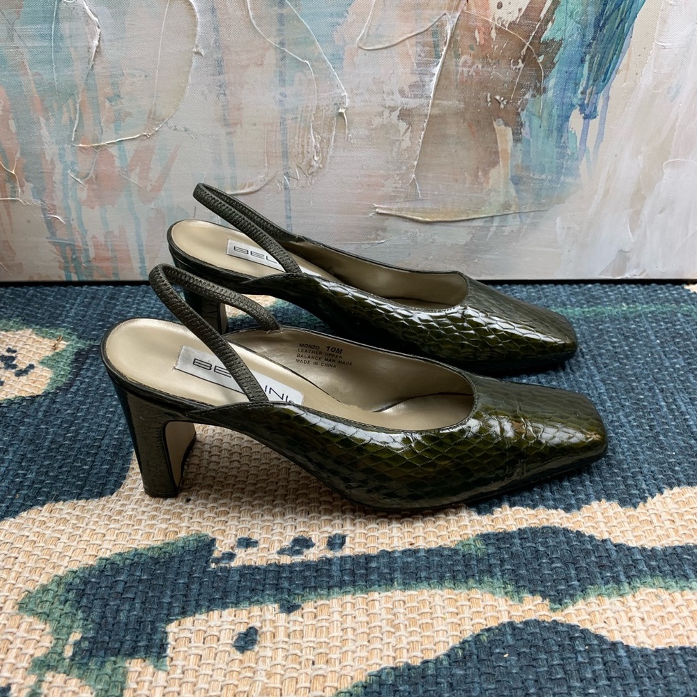 Bellini Snakeskin Slingback Shoes